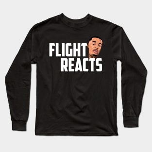 Flight Reacts with head (White) Long Sleeve T-Shirt